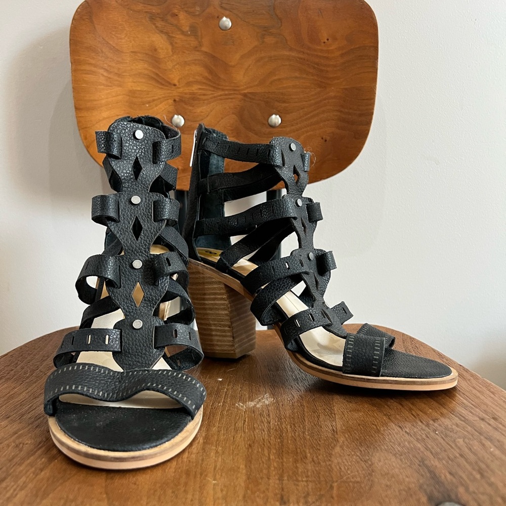 Dolce Vita Black Strap Heels